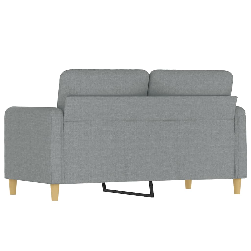 Canapé à 2 places Gris clair 120 cm Tissu - XIOS