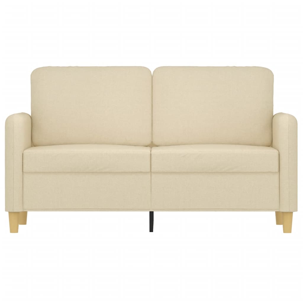 Canapé à 2 places Crème 120 cm Tissu - XIOS