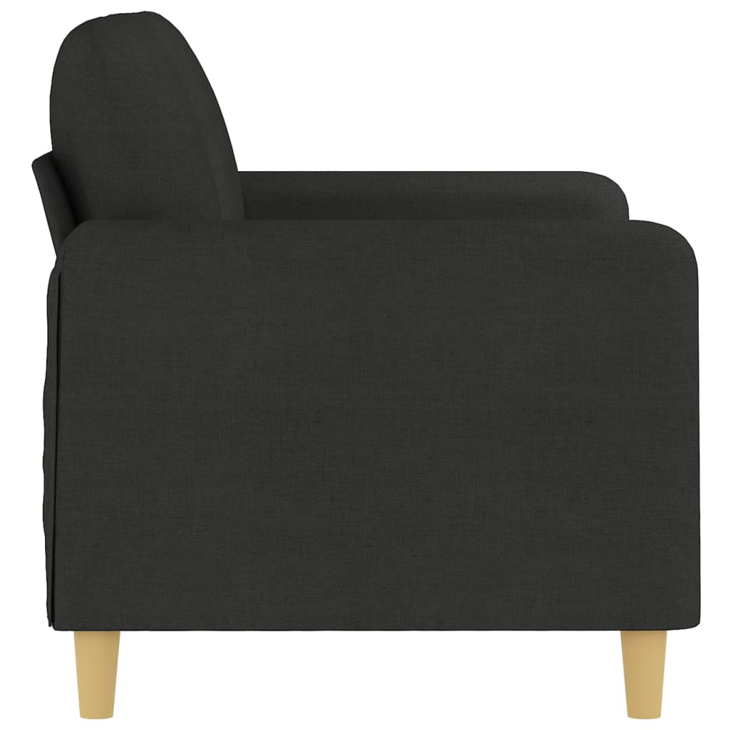 Canapé à 2 places Noir 120 cm Tissu - XIOS