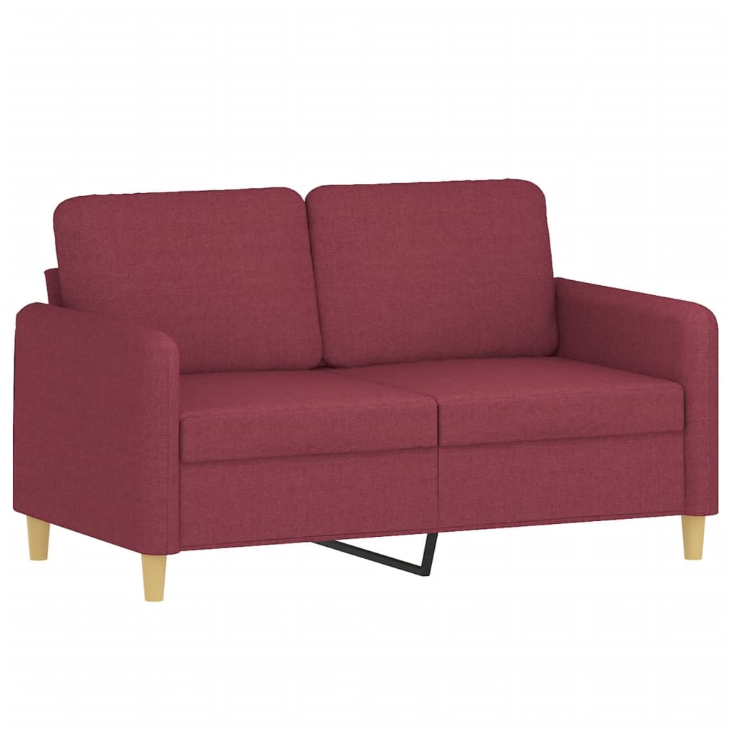 Canapé à 2 places Rouge bordeaux 120 cm Tissu - XIOS