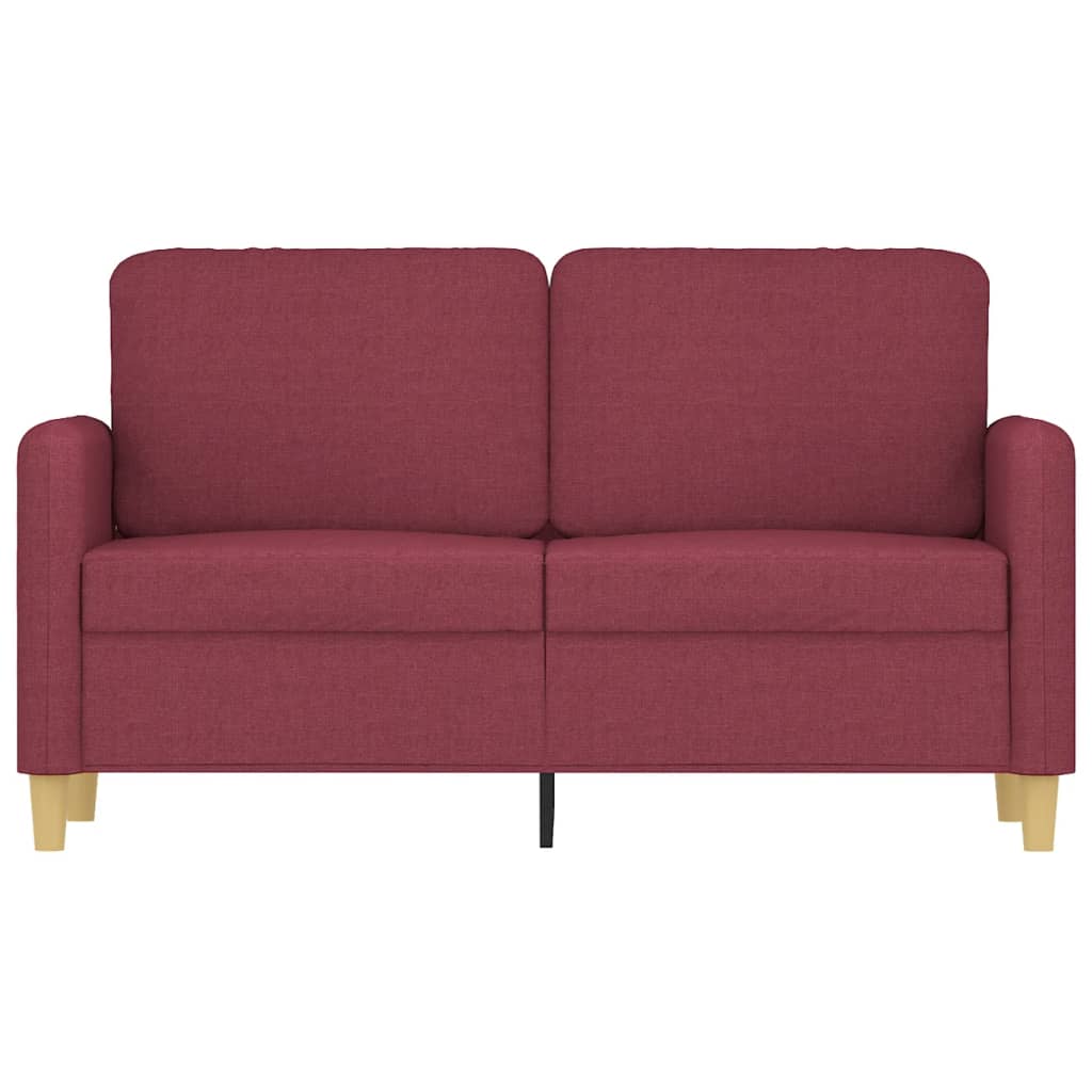 Canapé à 2 places Rouge bordeaux 120 cm Tissu - XIOS
