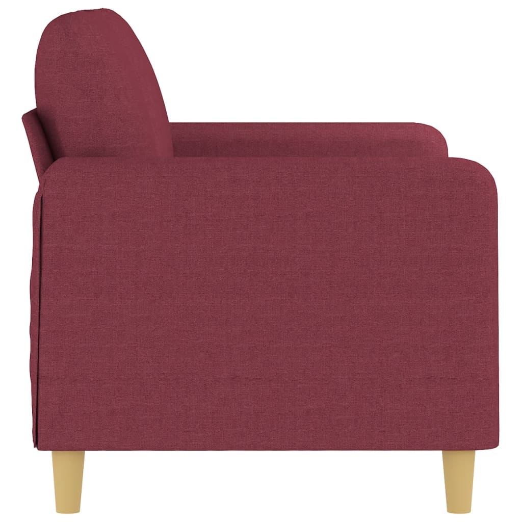 Canapé à 2 places Rouge bordeaux 120 cm Tissu - XIOS