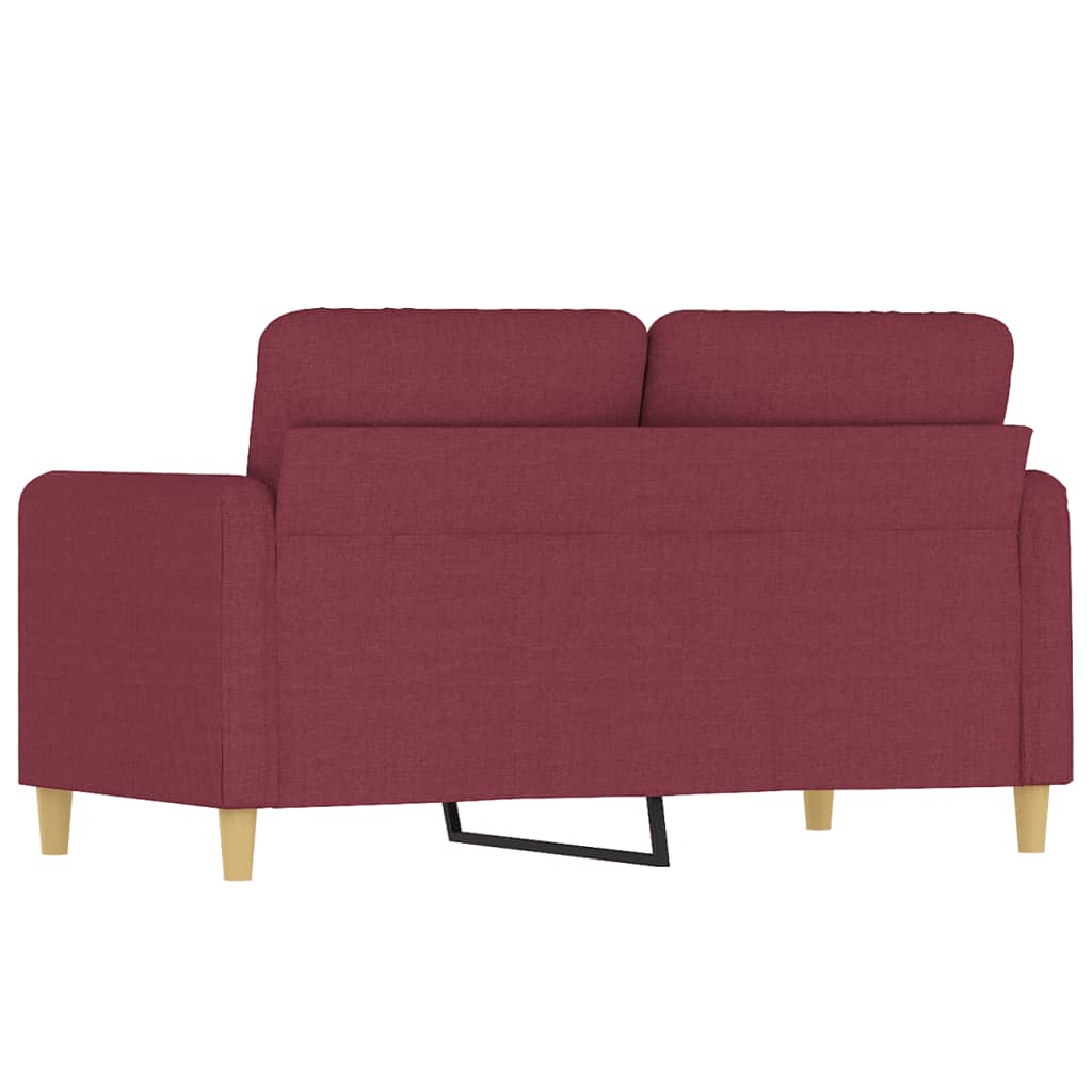 Canapé à 2 places Rouge bordeaux 120 cm Tissu - XIOS