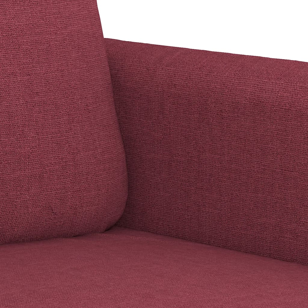 Canapé à 2 places Rouge bordeaux 120 cm Tissu - XIOS
