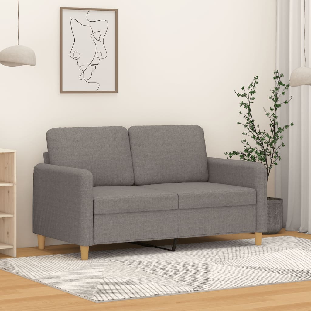 Canapé à 2 places Taupe 120 cm Tissu - XIOS