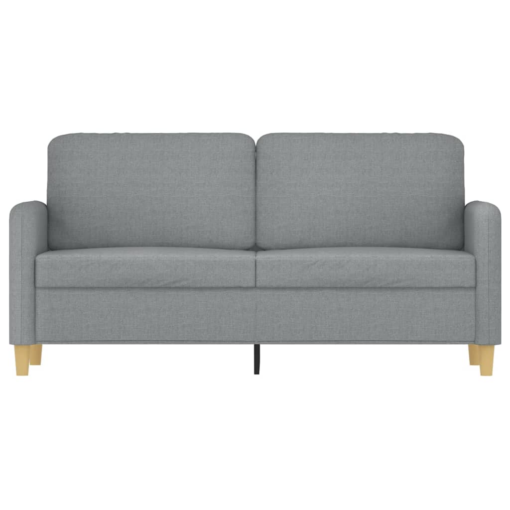 Canapé à 2 places Gris clair 140 cm Tissu - XIOS