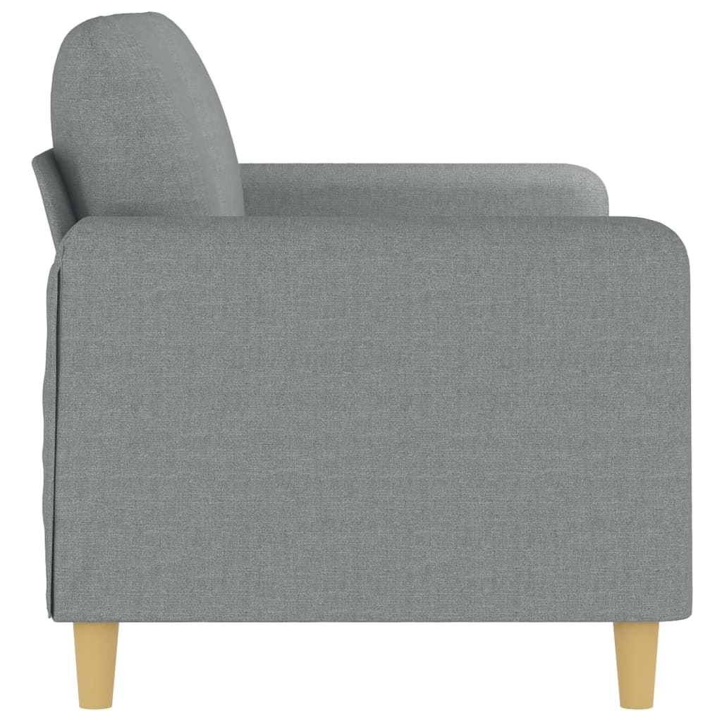 Canapé à 2 places Gris clair 140 cm Tissu - XIOS