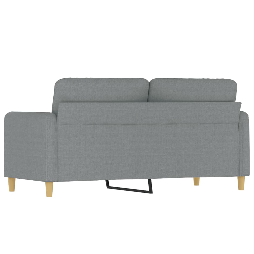 Canapé à 2 places Gris clair 140 cm Tissu - XIOS