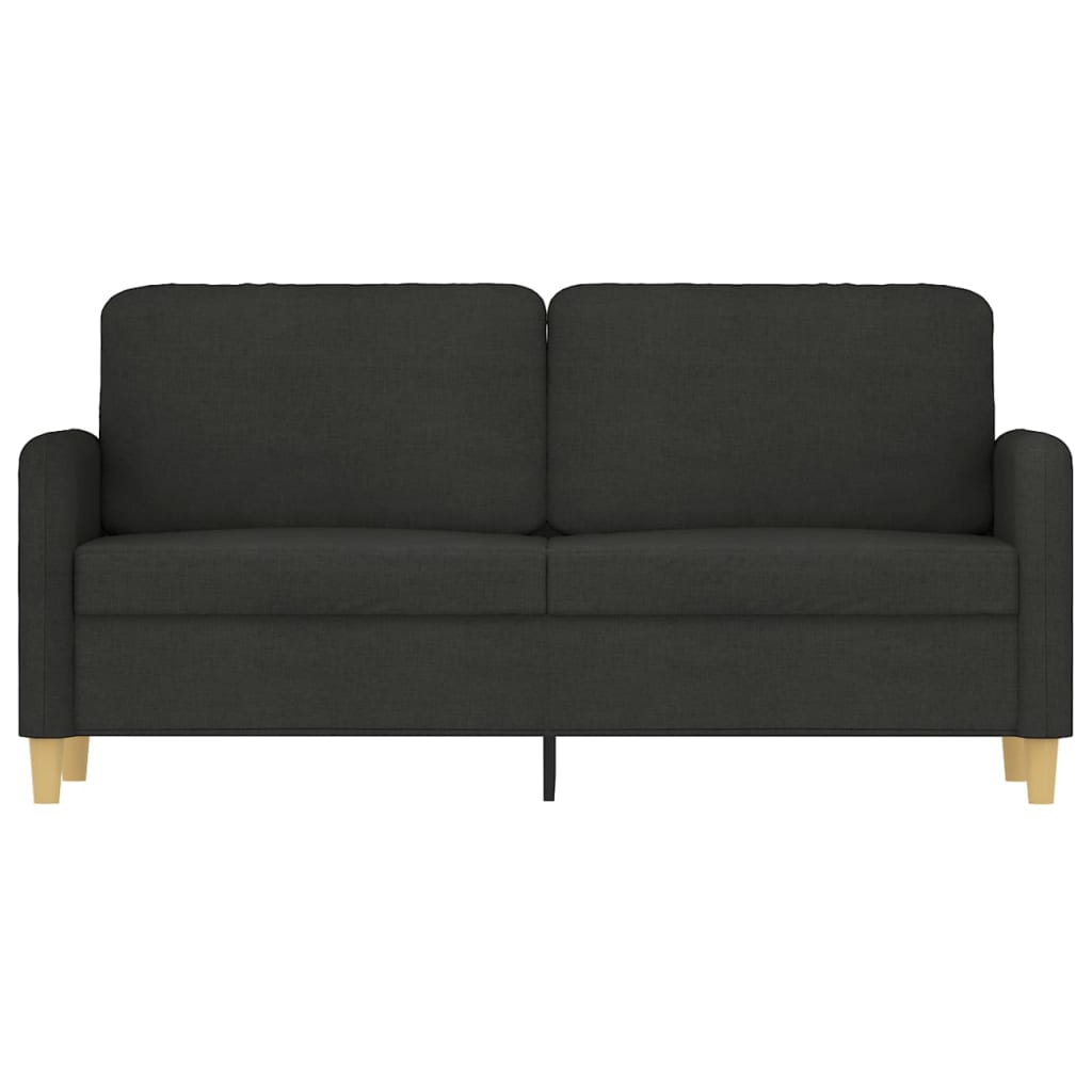Canapé à 2 places Noir 140 cm Tissu - XIOS