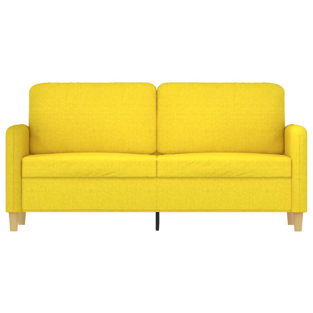 Canapé à 2 places Jaune clair 140 cm Tissu - XIOS