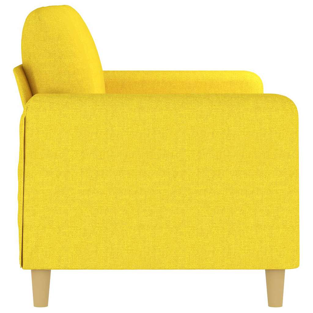 Canapé à 2 places Jaune clair 140 cm Tissu - XIOS