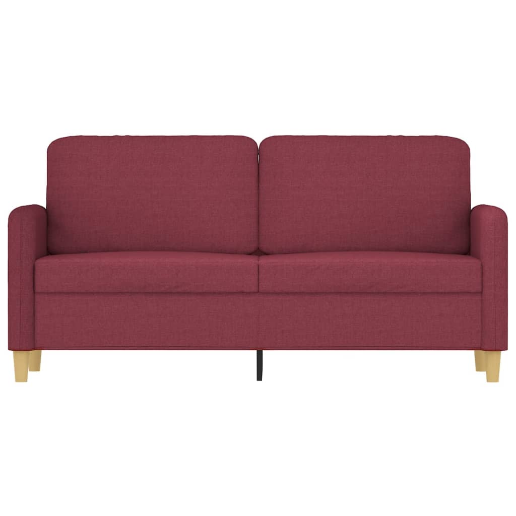 Canapé à 2 places Rouge bordeaux 140 cm Tissu - XIOS