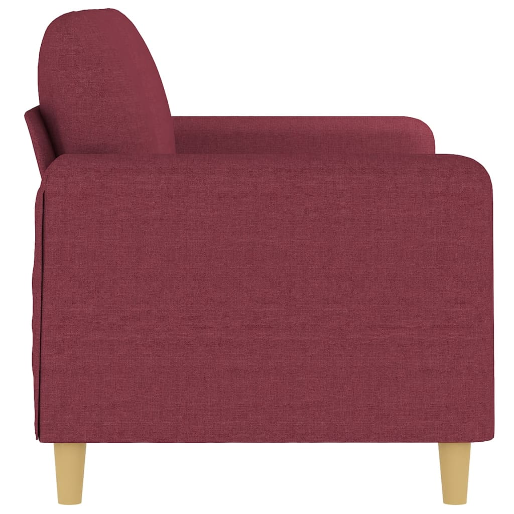 Canapé à 2 places Rouge bordeaux 140 cm Tissu - XIOS