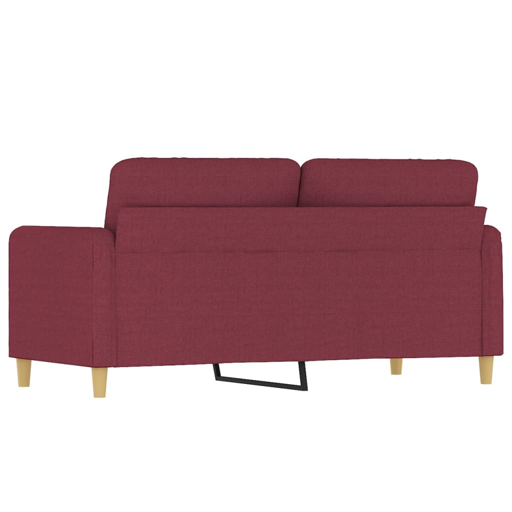 Canapé à 2 places Rouge bordeaux 140 cm Tissu - XIOS