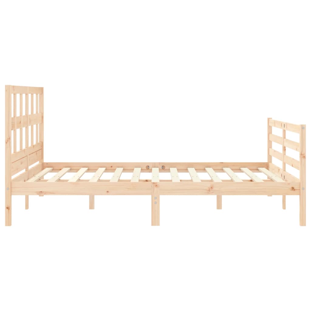 Cadre de lit sans matelas 160x200 cm bois massif - XIOS