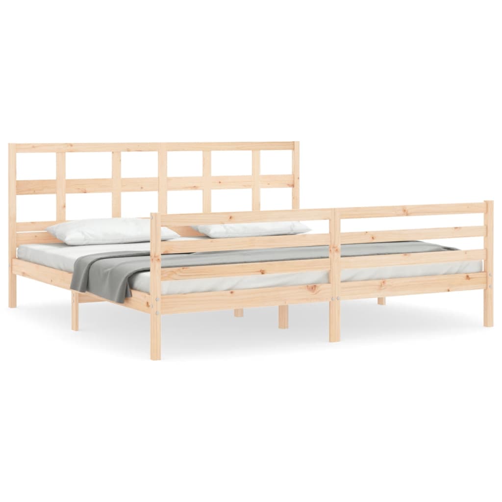 Cadre de lit sans matelas 200x200 cm bois massif - XIOS