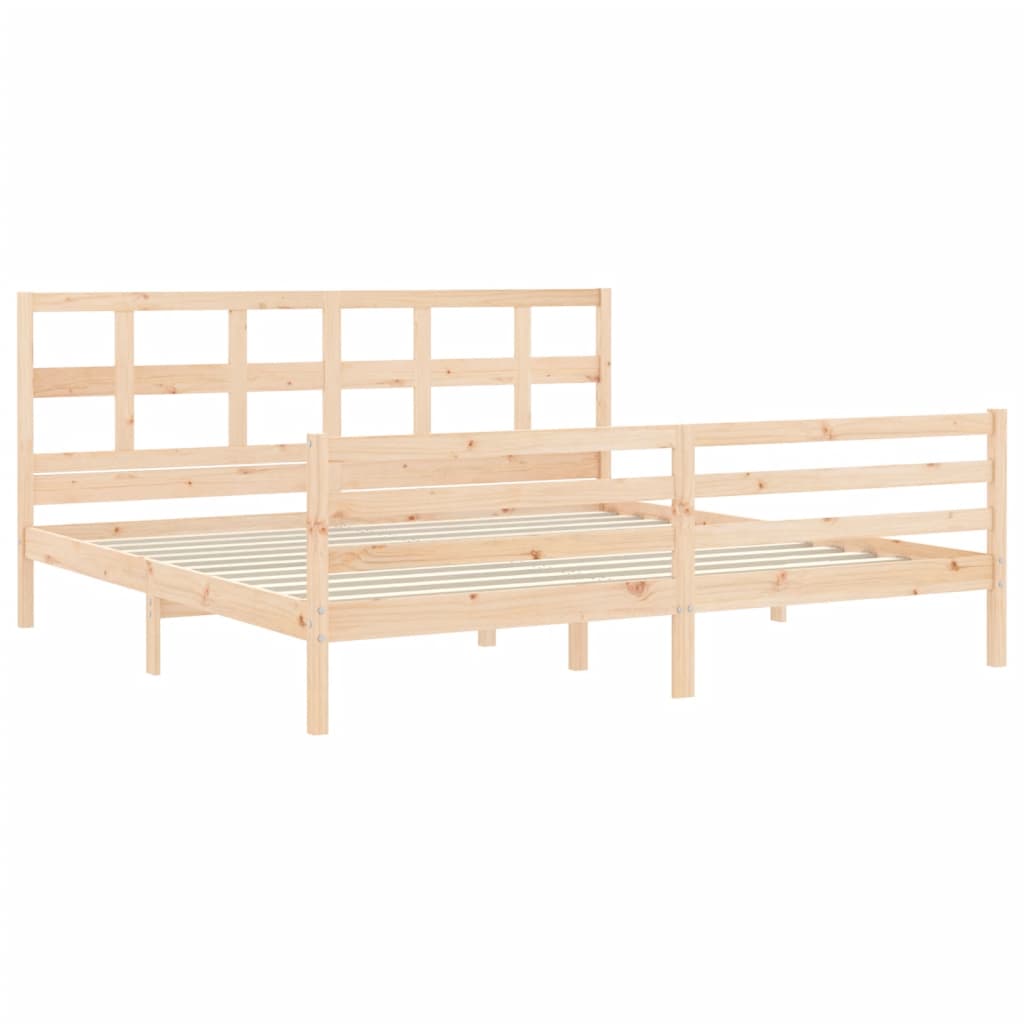 Cadre de lit sans matelas 200x200 cm bois massif - XIOS