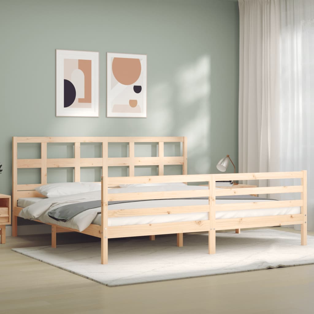 Cadre de lit sans matelas 200x200 cm bois massif - XIOS