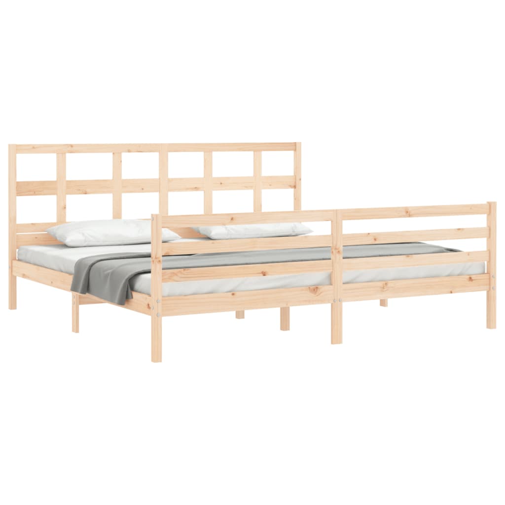 Cadre de lit sans matelas 200x200 cm bois massif - XIOS