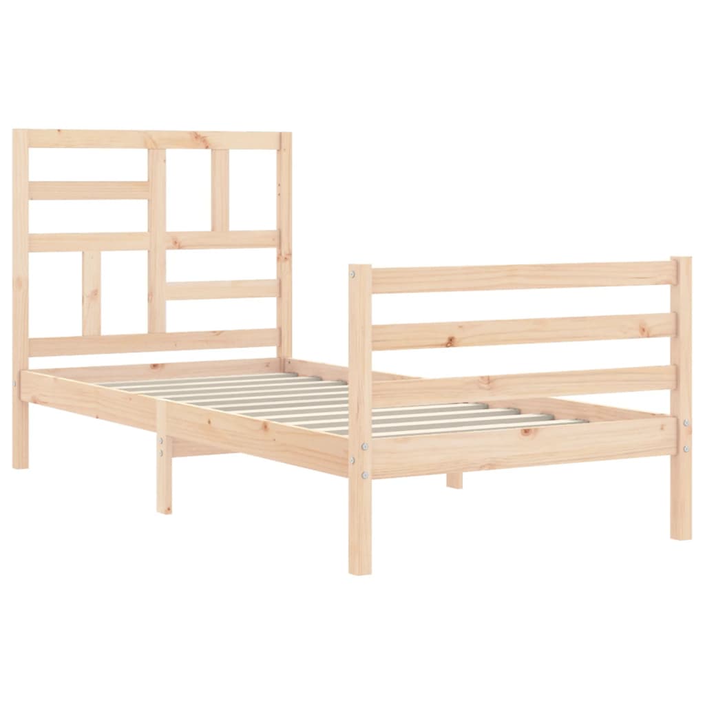 Cadre de lit sans matelas 100x200 cm bois massif - XIOS