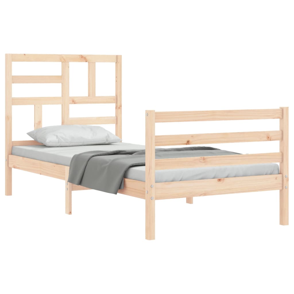 Cadre de lit sans matelas 100x200 cm bois massif - XIOS