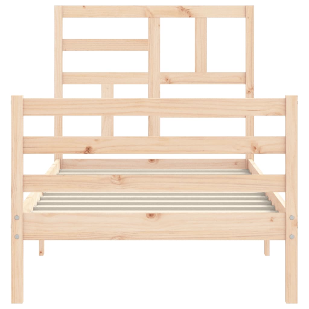 Cadre de lit sans matelas 100x200 cm bois massif - XIOS
