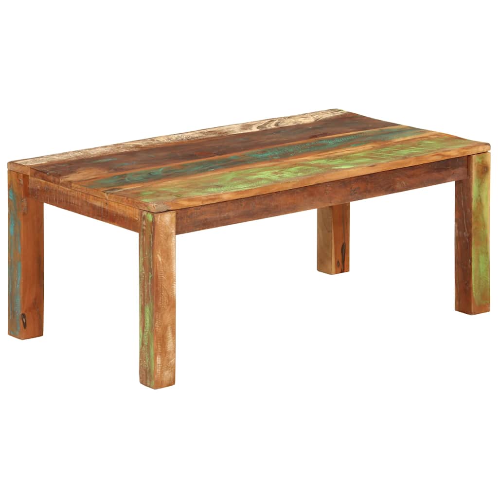 Table basse 110x55x40 cm bois de récupération massif