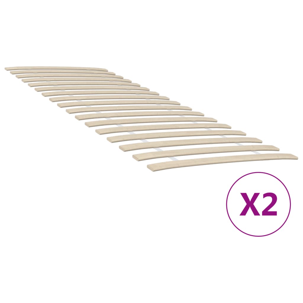 Lattes de rechange pour sommier avec 34 lattes, 2 pièces, 80 x 200 cm - XIOS
