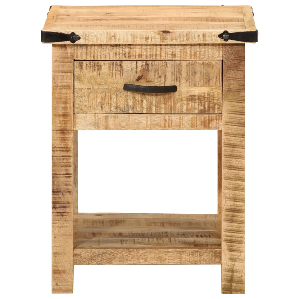 Table de chevet 40x40x50 cm bois de manguier massif - XIOS