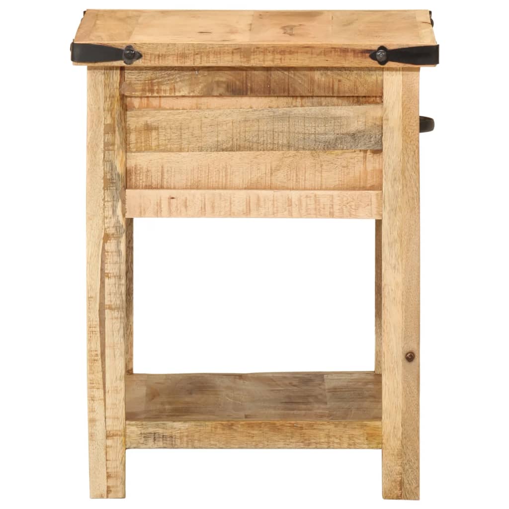 Table de chevet 40x40x50 cm bois de manguier massif - XIOS