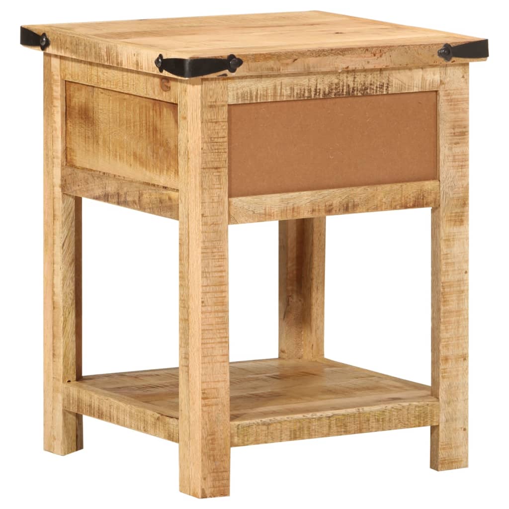 Table de chevet 40x40x50 cm bois de manguier massif - XIOS