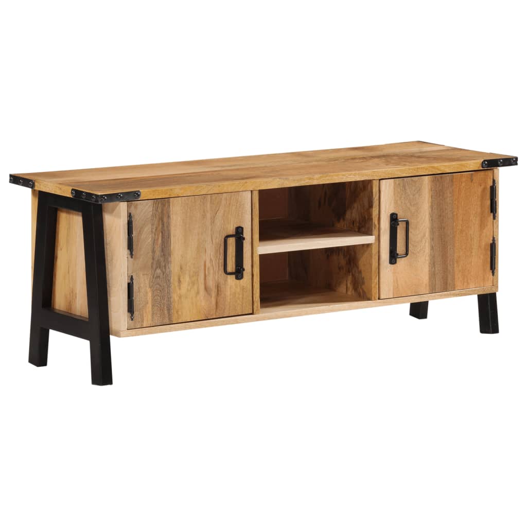 Meuble TV 110x35x40 cm bois massif de manguier - XIOS