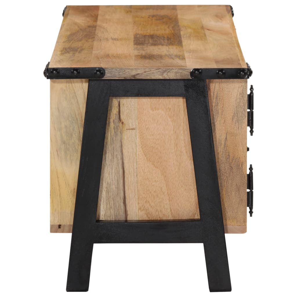 Meuble TV 110x35x40 cm bois massif de manguier - XIOS