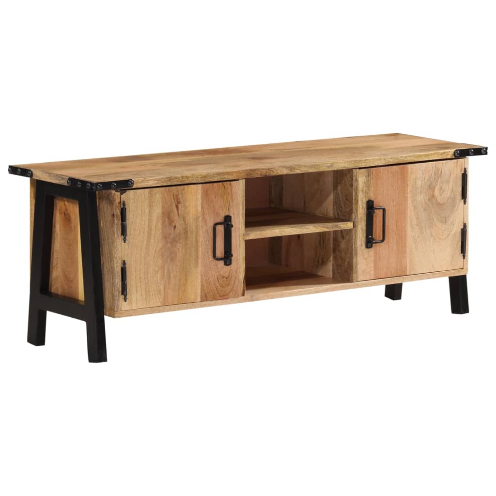Meuble TV 110x35x40 cm bois massif de manguier - XIOS