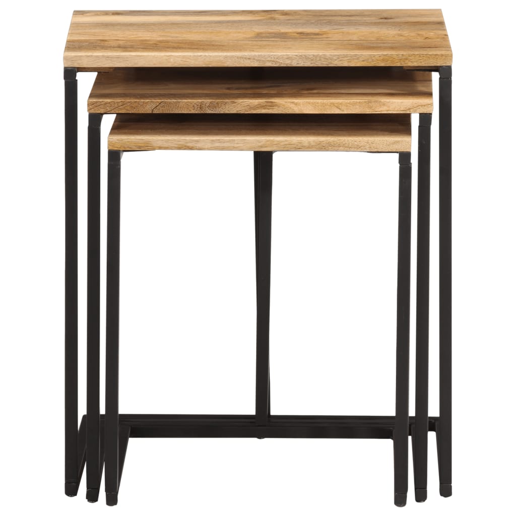 Tables gigognes 3 pcs bois massif d'acacia - XIOS
