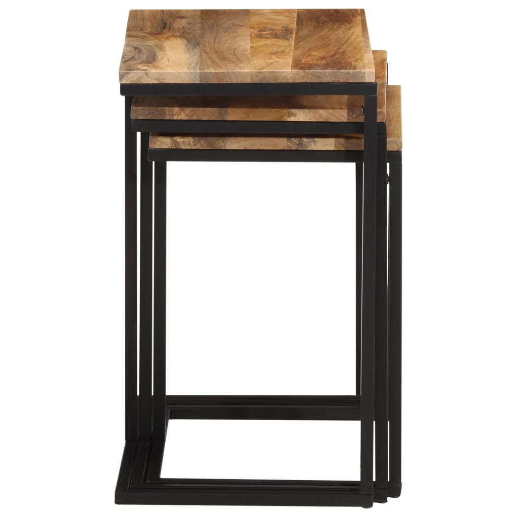 Tables gigognes 3 pcs bois massif d'acacia - XIOS