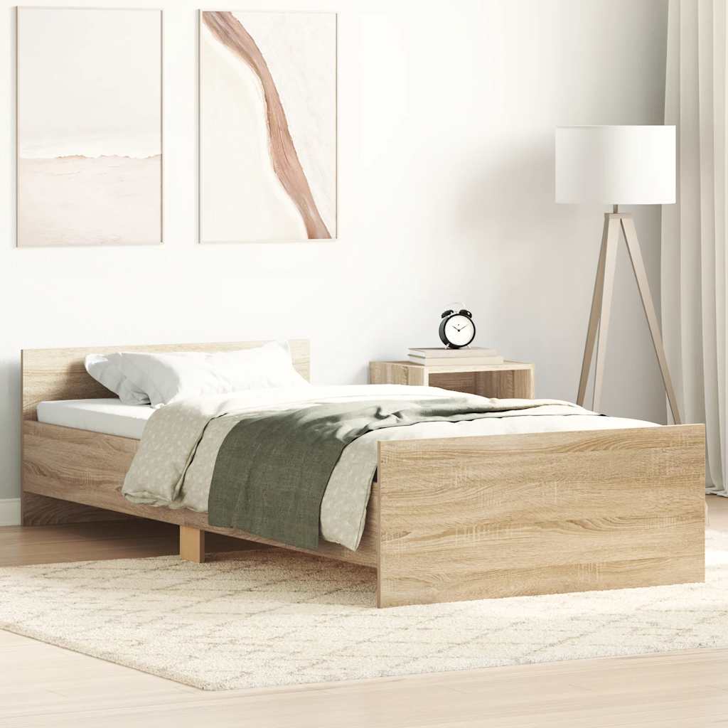Cadre de lit sans matelas chêne sonoma 90x200 cm - XIOS