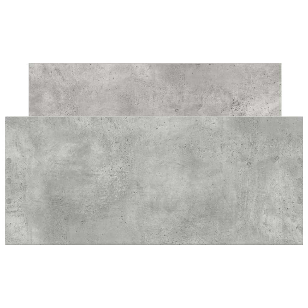 Cadre de lit sans matelas gris béton 90x200 cm - XIOS