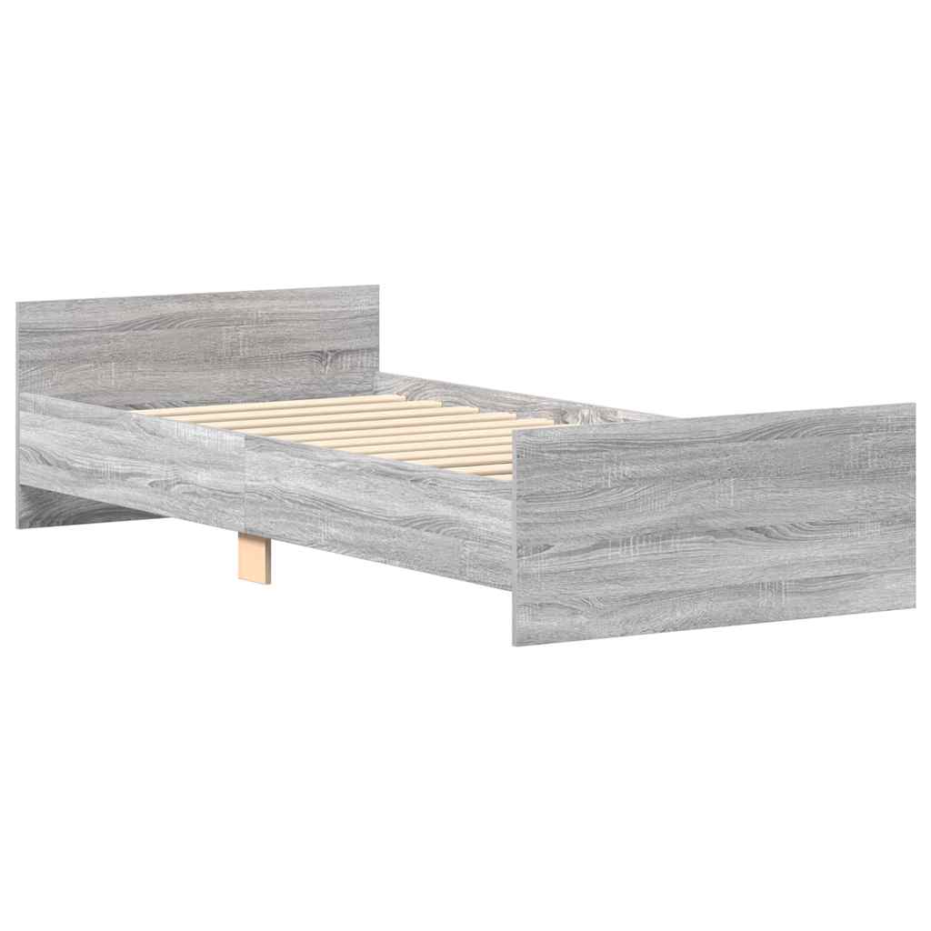 Cadre de lit sans matelas sonoma gris 100x200 cm - XIOS