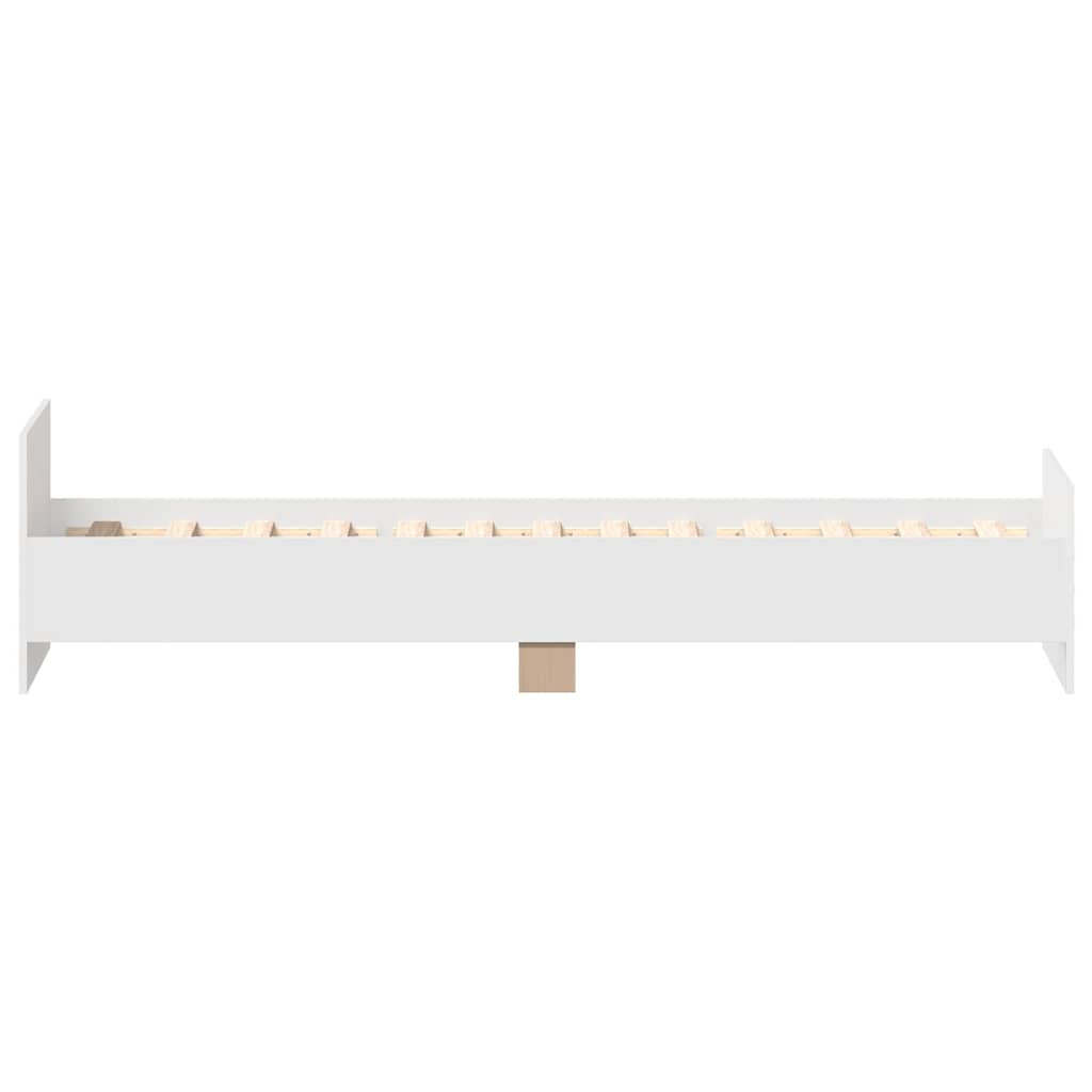 Cadre de lit sans matelas blanc 90x190 cm bois d'ingénierie - XIOS
