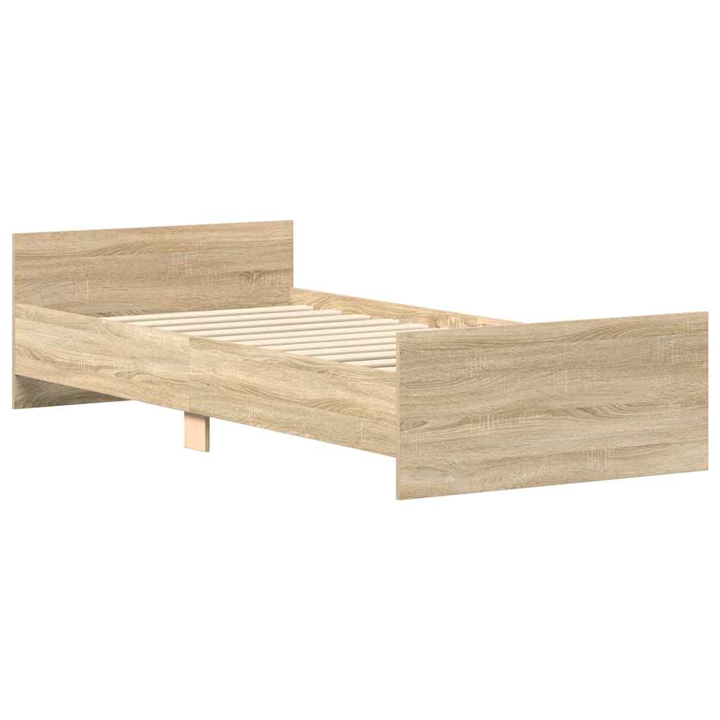 Cadre de lit sans matelas chêne sonoma 90x190 cm - XIOS
