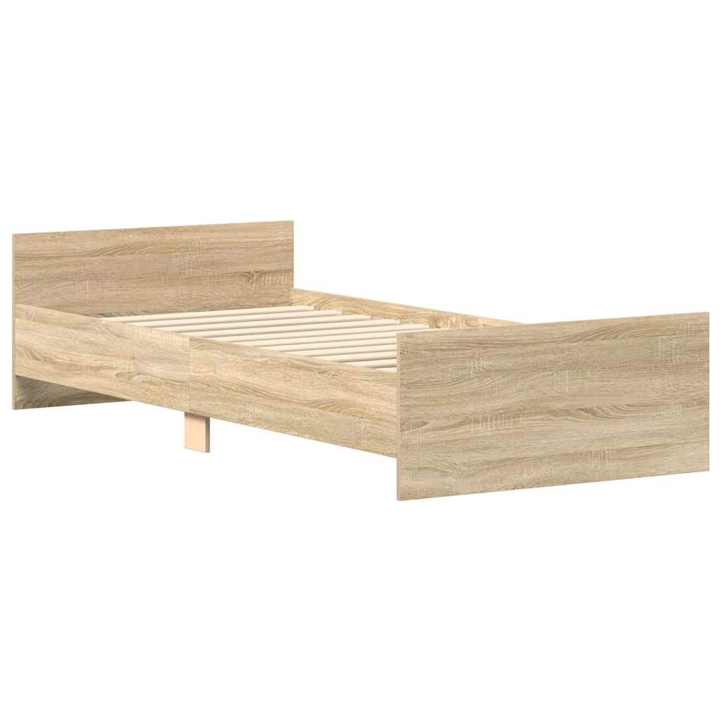 Cadre de lit sans matelas chêne sonoma 75x190 cm - XIOS