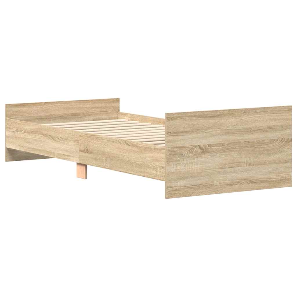 Cadre de lit sans matelas chêne sonoma 75x190 cm - XIOS