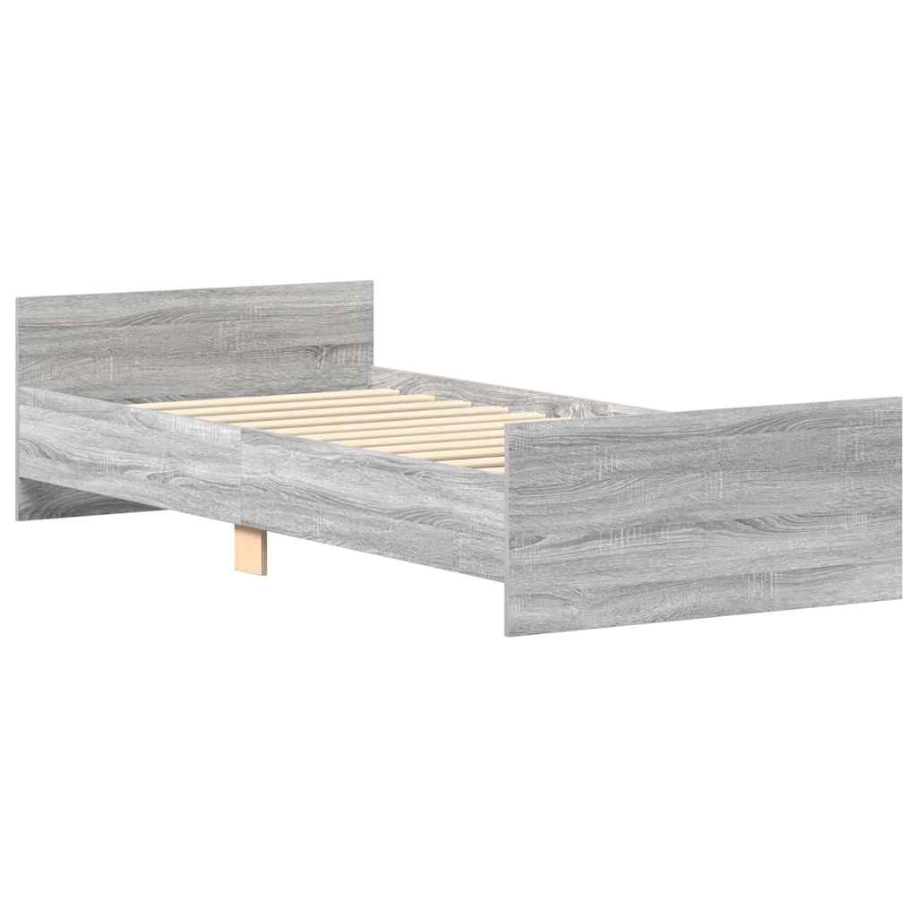 Cadre de lit sans matelas sonoma gris 75x190 cm - XIOS