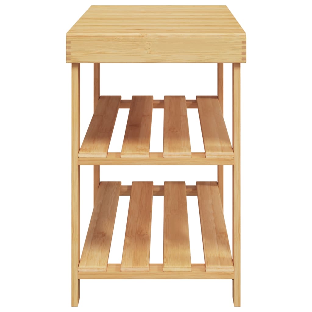 Étagère à chaussures 3 niveaux 70x27,5x45 cm bambou - XIOS