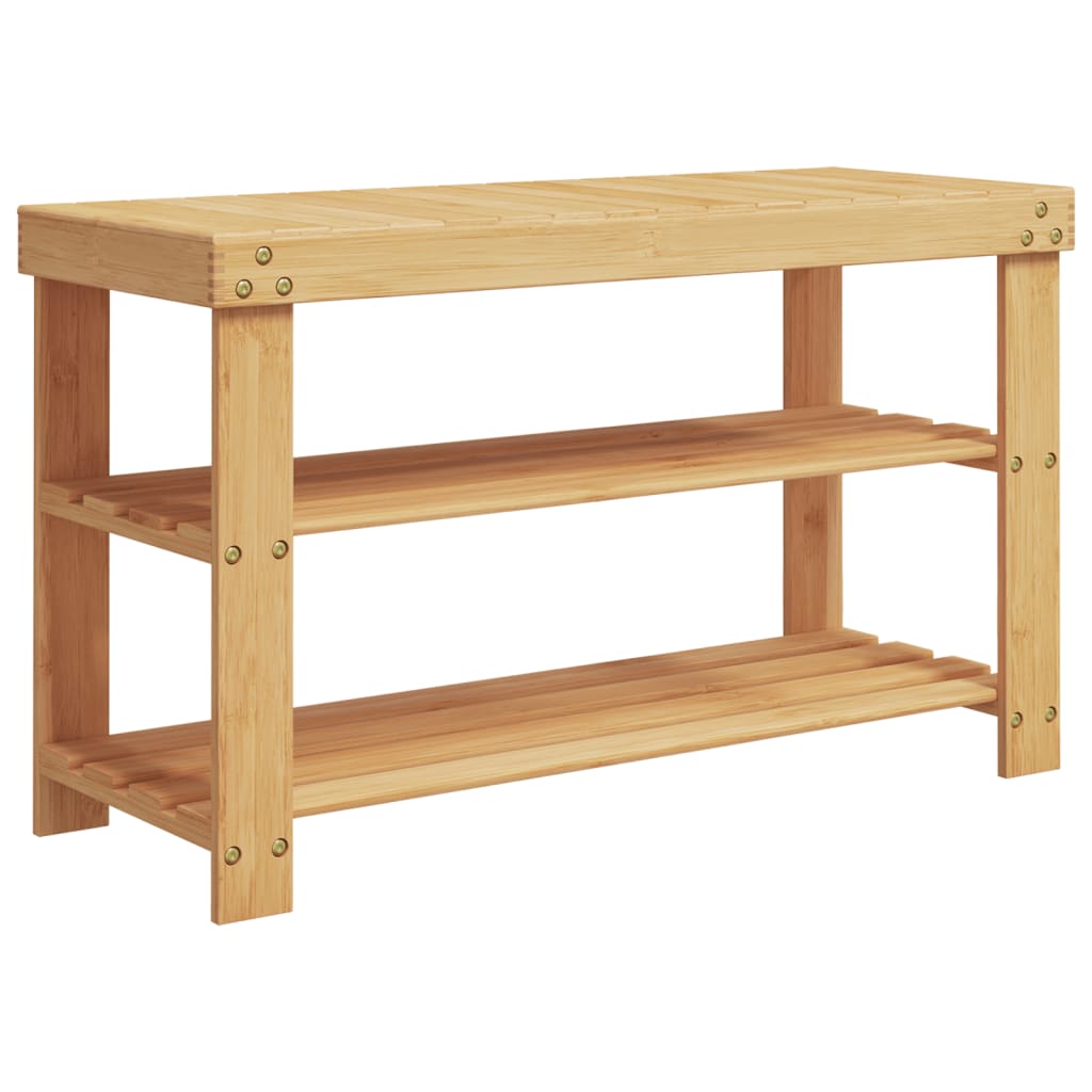 Étagère à chaussures 3 niveaux 70x27,5x45 cm bambou - XIOS