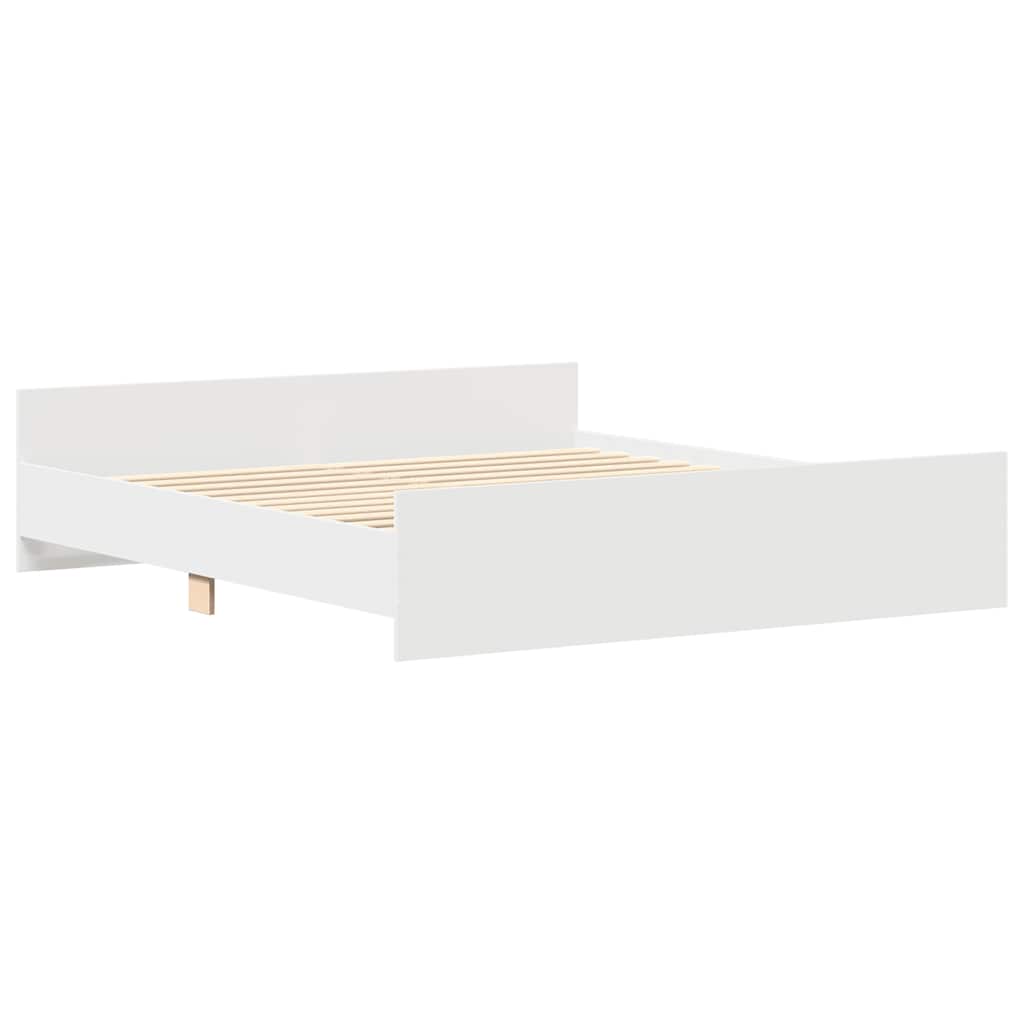 Cadre de lit sans matelas blanc 200x200 cm - XIOS