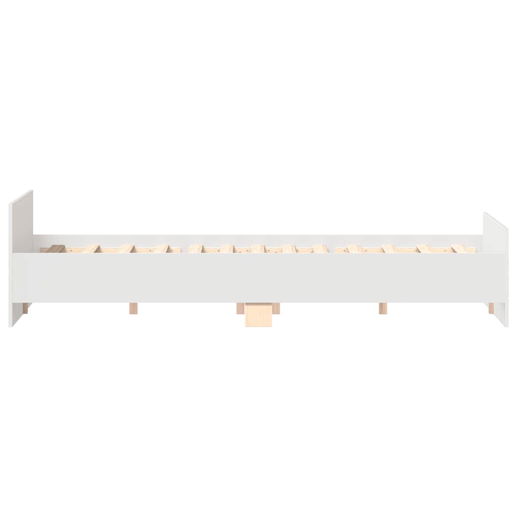 Cadre de lit sans matelas blanc 200x200 cm - XIOS
