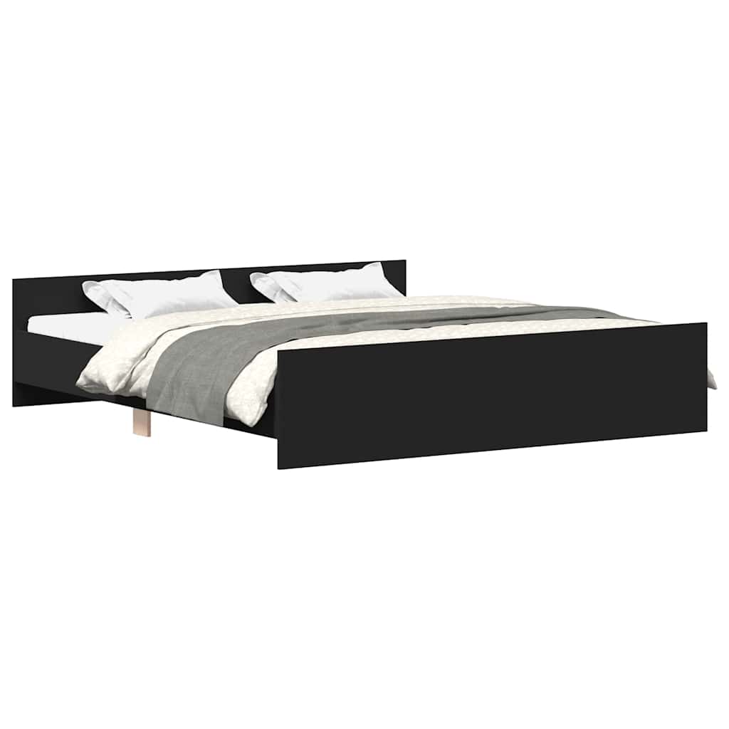Cadre de lit sans matelas noir 200x200 cm - XIOS