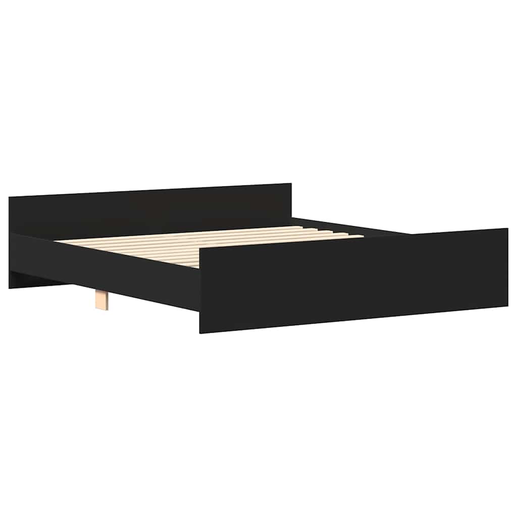Cadre de lit sans matelas noir 200x200 cm - XIOS